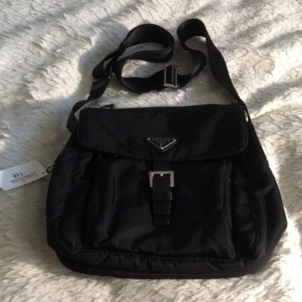 Prada nylon messenger bag